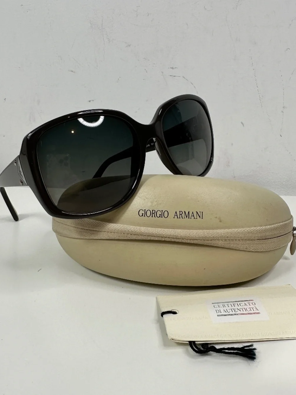 Emporio Armani Women's Gray/ Brown Oversized EA4018 5118/11 Sunglasses